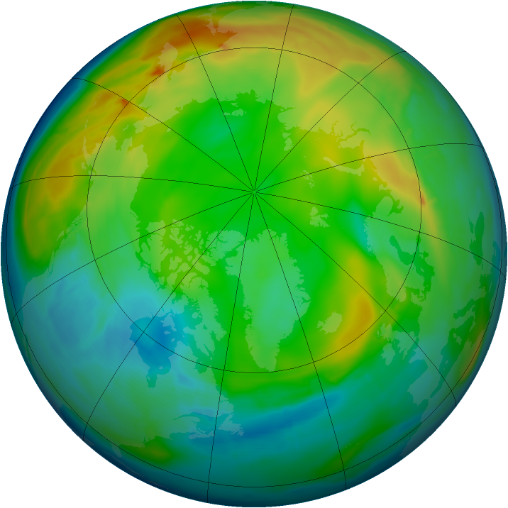 Arctic ozone map for 10 December 2014